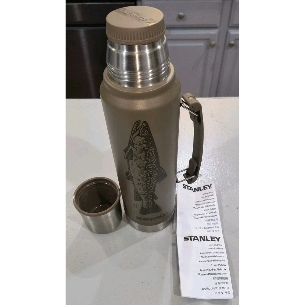 Stanley Peter Perch Trout Heritage Stainless Steel Vacuum Insulated Thermos New - Picture 2 of 6